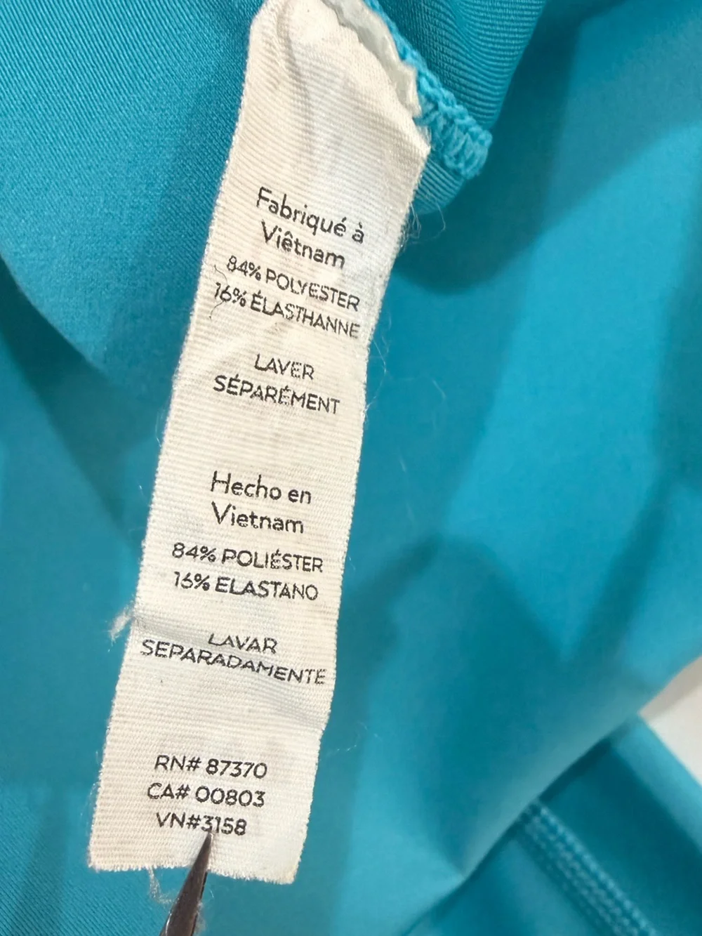 ALO Yoga Bright Teal Performance Leggings - size Medium